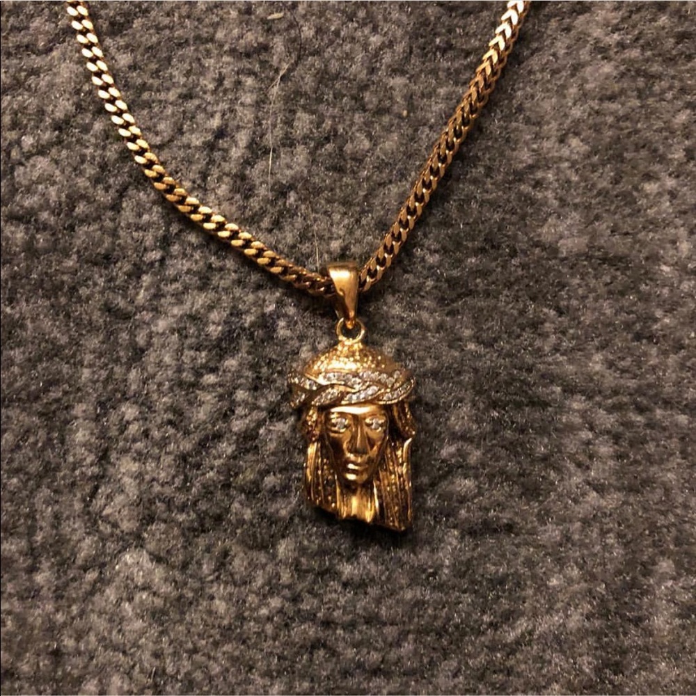 Gold Plated Jesus Piece